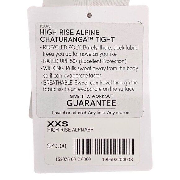 ATHLETA‎ XXS High Rise Alpine Chaturanga Tight Leggings NWT - Picture 3 of 6
